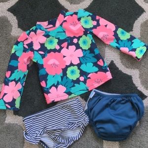 12 mo girls swimsuits swim reusable bundle lot